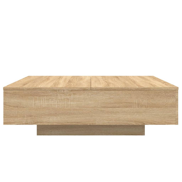 LED Couchtisch Sonoma-Eiche 100x100 cm