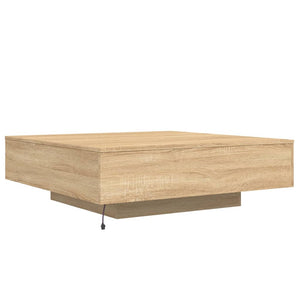 LED Couchtisch Sonoma-Eiche 100x100 cm