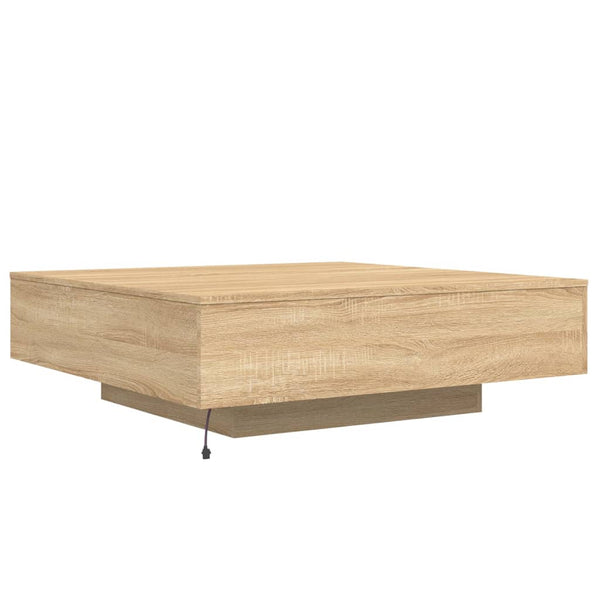 LED Couchtisch Sonoma-Eiche 100x100 cm