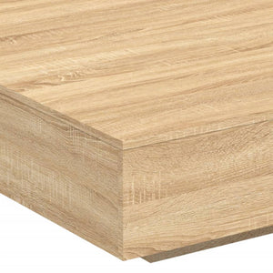 LED Couchtisch Sonoma-Eiche 100x100 cm