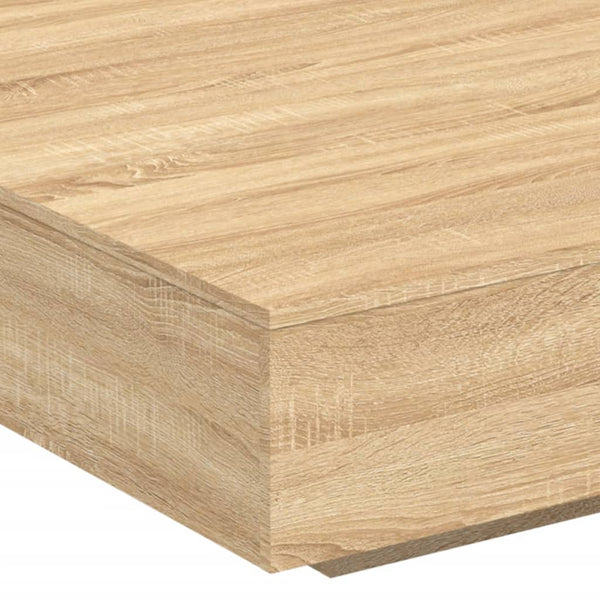 LED Couchtisch Sonoma-Eiche 100x100 cm