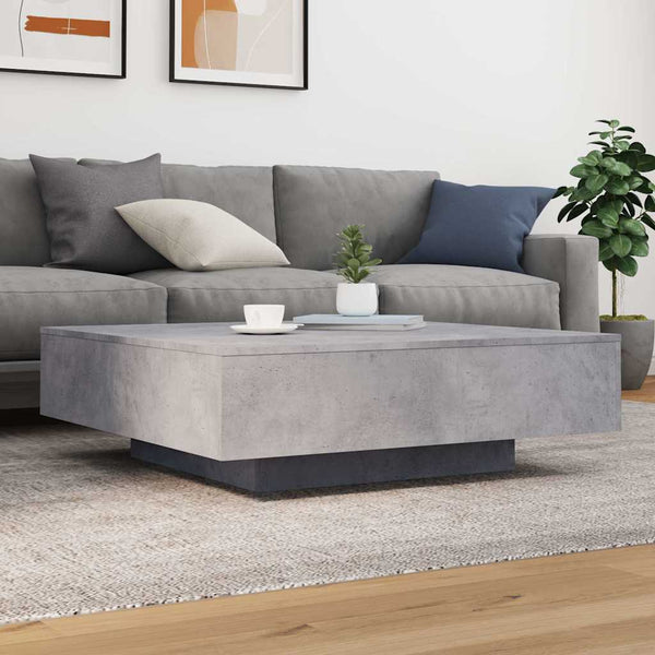 Betongrauer Couchtisch mit LED-Beleuchtung