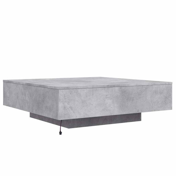 Betongrauer Couchtisch mit LED-Beleuchtung