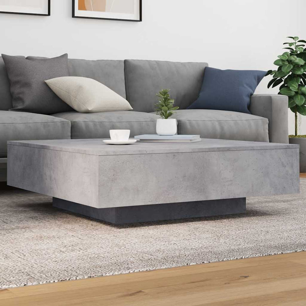 Betongrauer Couchtisch mit LED-Beleuchtung