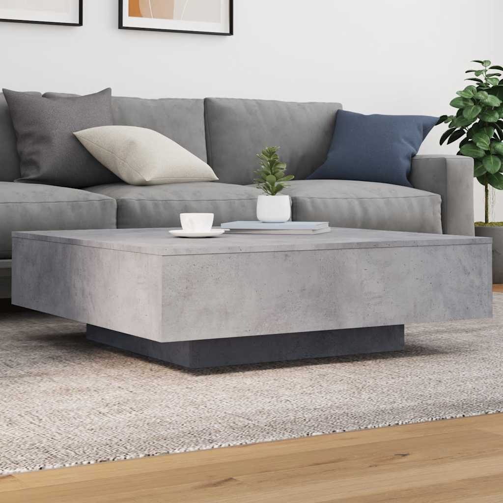 Betongrauer Couchtisch mit LED-Beleuchtung
