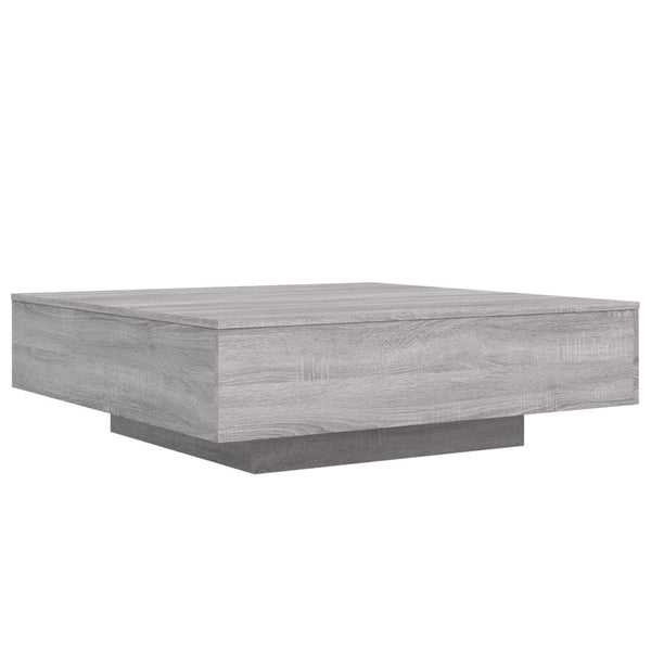 Couchtisch mit LED Grau Sonoma 100x100 cm