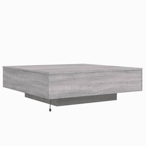 Couchtisch mit LED Grau Sonoma 100x100 cm
