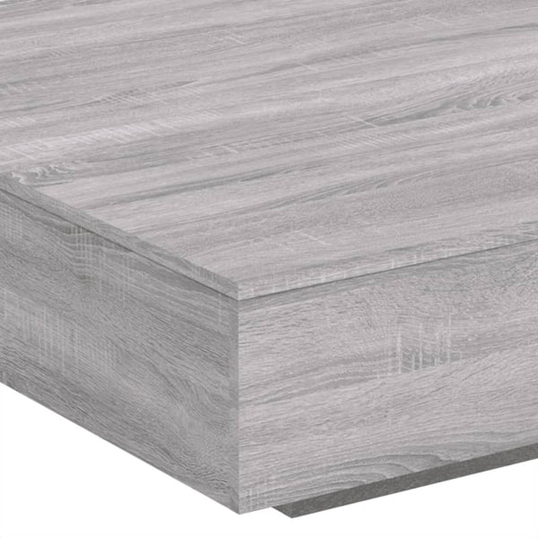 Couchtisch mit LED Grau Sonoma 100x100 cm
