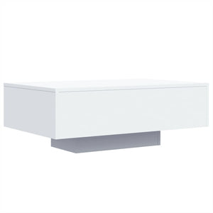 LED Couchtisch Weiß 85x55 cm