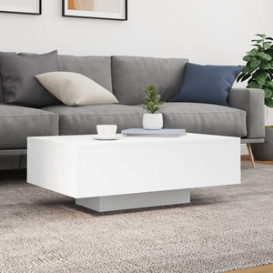 LED Couchtisch Weiß 85x55 cm