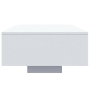 LED Couchtisch Weiß 85x55 cm