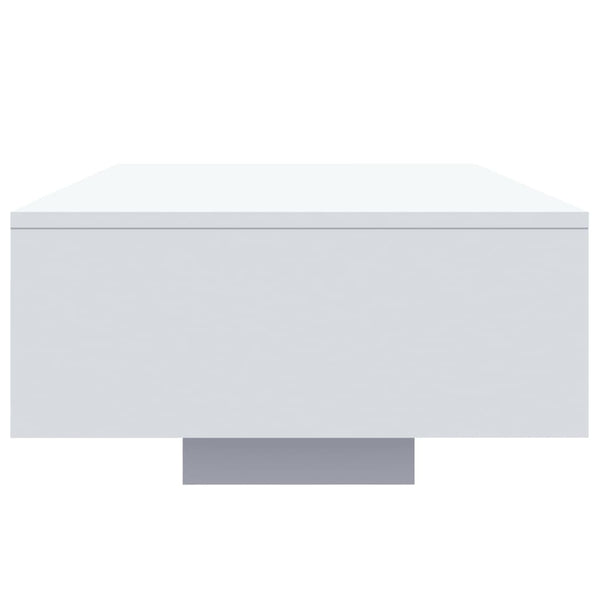 LED Couchtisch Weiß 85x55 cm