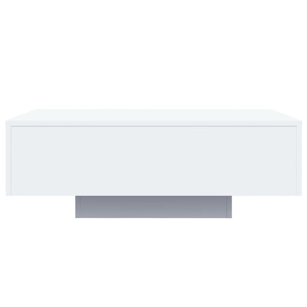 LED Couchtisch Weiß 85x55 cm
