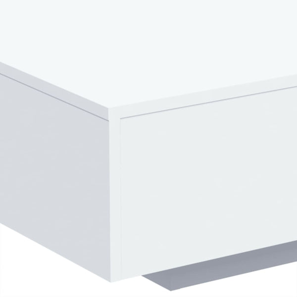 LED Couchtisch Weiß 85x55 cm