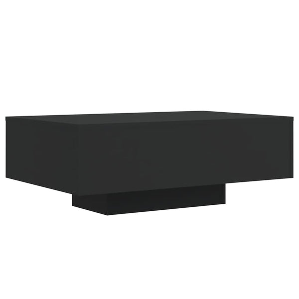 Couchtisch mit LED Schwarz 85x55 cm