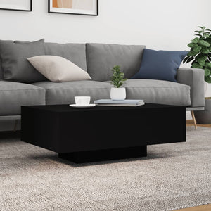 Couchtisch mit LED Schwarz 85x55 cm