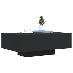 Couchtisch mit LED Schwarz 85x55 cm