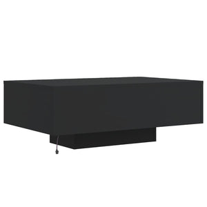Couchtisch mit LED Schwarz 85x55 cm
