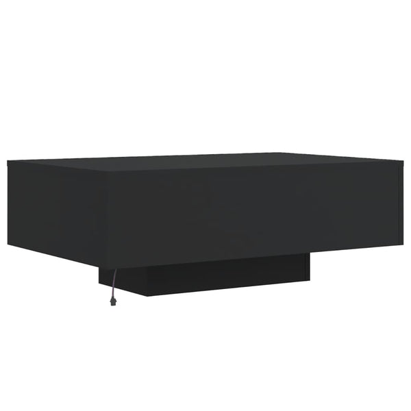 Couchtisch mit LED Schwarz 85x55 cm