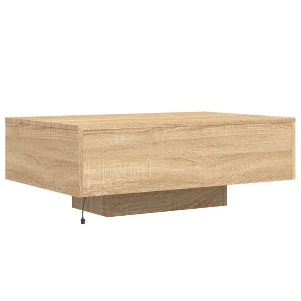 LED Couchtisch Sonoma Eiche 85x55 cm