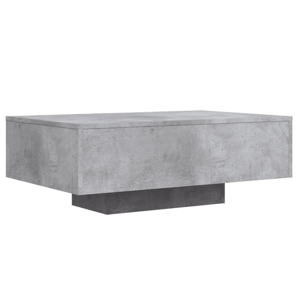LED Couchtisch Betongrau 85x55 cm