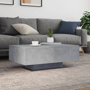 LED Couchtisch Betongrau 85x55 cm