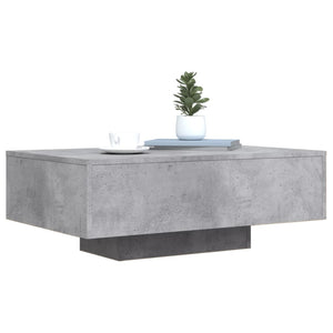 LED Couchtisch Betongrau 85x55 cm