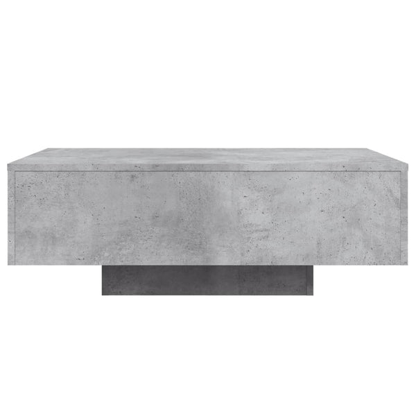 LED Couchtisch Betongrau 85x55 cm