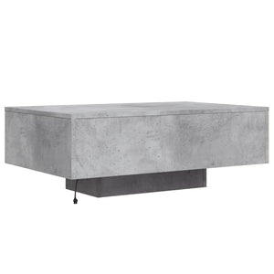 LED Couchtisch Betongrau 85x55 cm