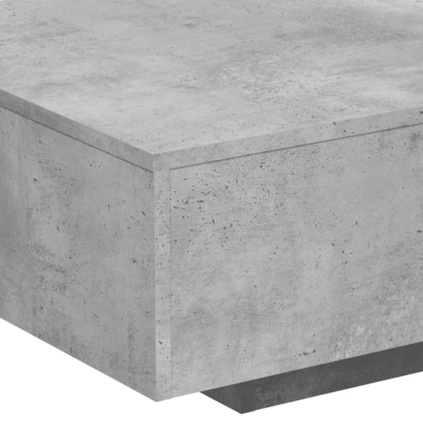 LED Couchtisch Betongrau 85x55 cm