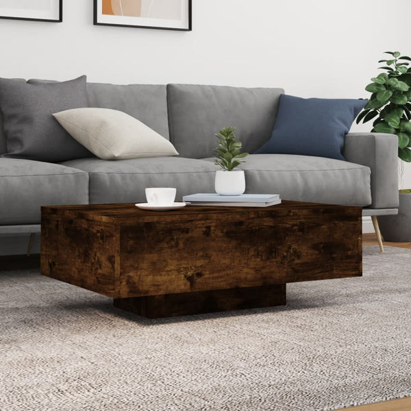 Couchtisch Räuchereiche mit LED 85x55 cm
