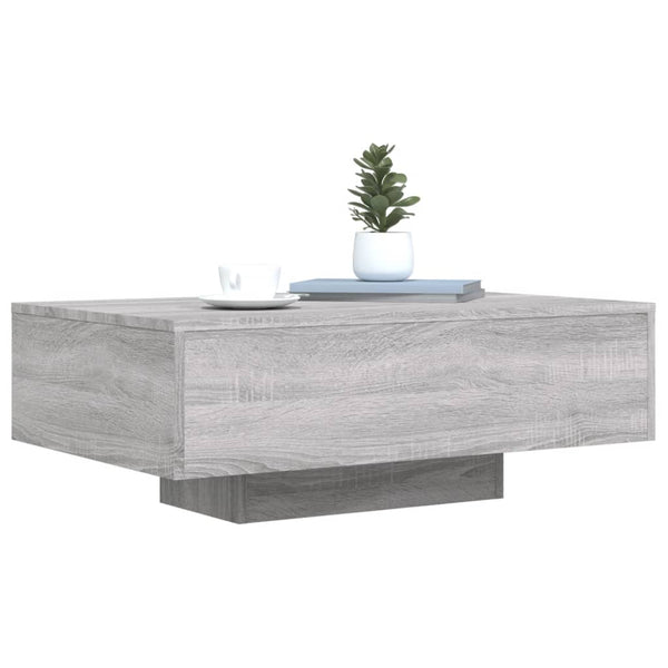 LED Couchtisch Grau Sonoma 85x55 cm