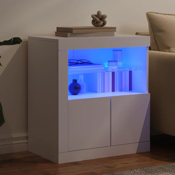 Sideboard mit LED Weiß 60,5 cm