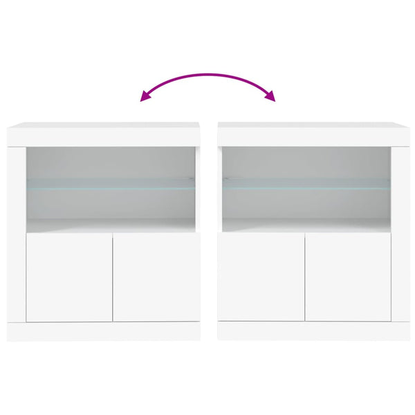 Sideboard mit LED Weiß 60,5 cm