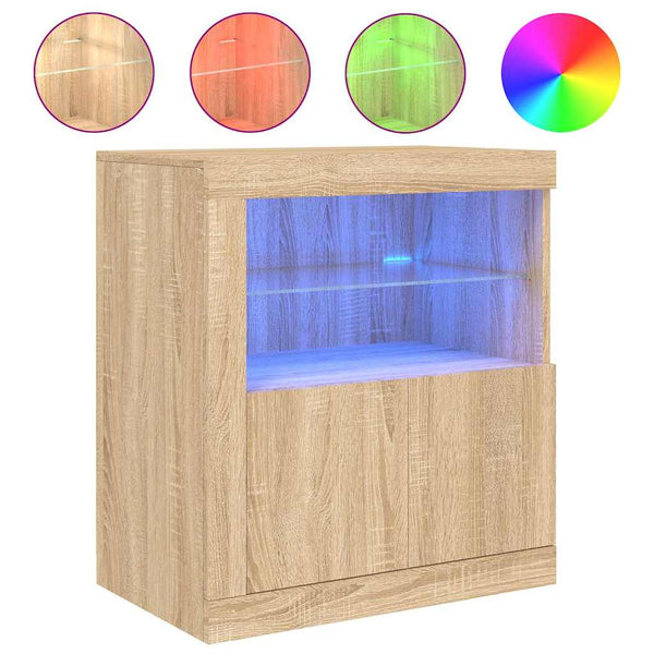 Sideboard mit LED Sonoma Eiche 60,5 cm