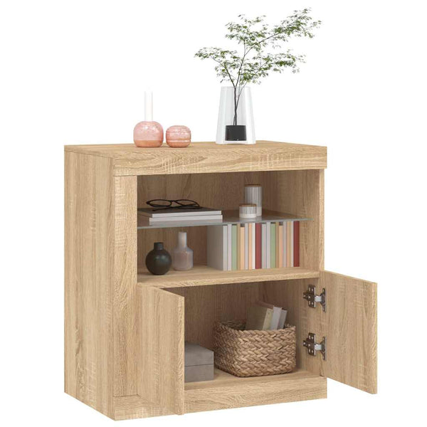 Sideboard mit LED Sonoma Eiche 60,5 cm