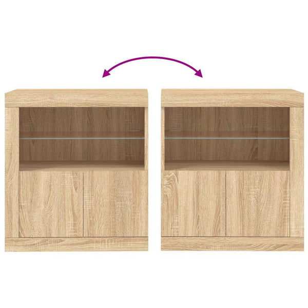 Sideboard mit LED Sonoma Eiche 60,5 cm