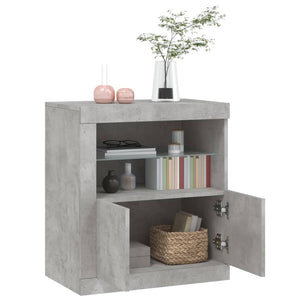 Sideboard mit LED Betongrau 60,5 cm
