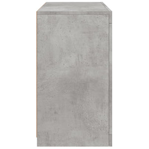 Sideboard mit LED Betongrau 60,5 cm