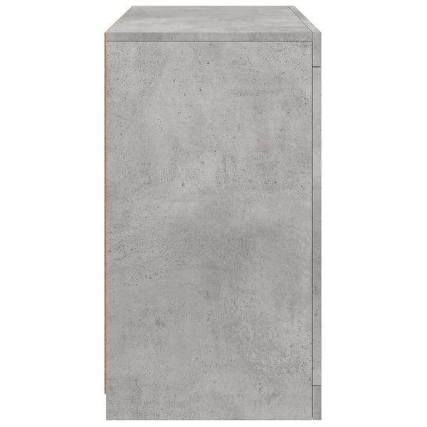 Sideboard mit LED Betongrau 60,5 cm