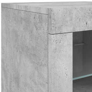 Sideboard mit LED Betongrau 60,5 cm