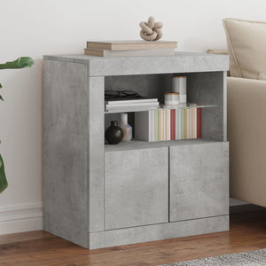 Sideboard mit LED Betongrau 60,5 cm