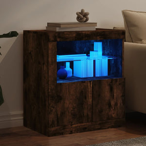 Sideboard Räuchereiche mit LED-Leuchten 60,5 cm