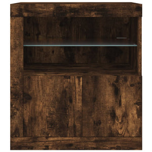 Sideboard Räuchereiche mit LED-Leuchten 60,5 cm