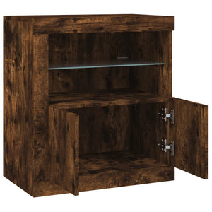 Sideboard Räuchereiche mit LED-Leuchten 60,5 cm