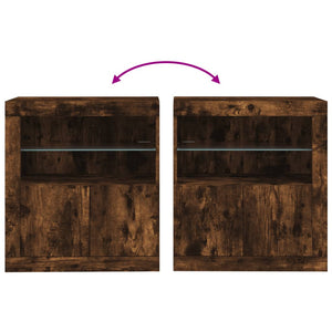 Sideboard Räuchereiche mit LED-Leuchten 60,5 cm