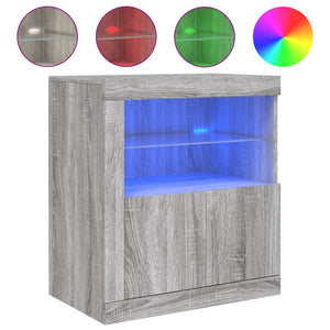 Graues Sideboard mit LED-Leuchten