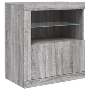 Graues Sideboard mit LED-Leuchten