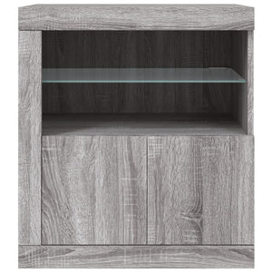 Graues Sideboard mit LED-Leuchten