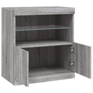 Graues Sideboard mit LED-Leuchten